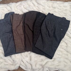 Five Pairs of Limited Classic Cassidy  Fit Pants - Black, Brown, Gray all Size 8